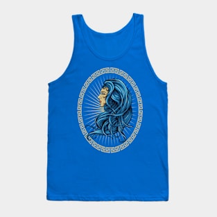 Lady In Blue Oriental, Mega Design Tank Top